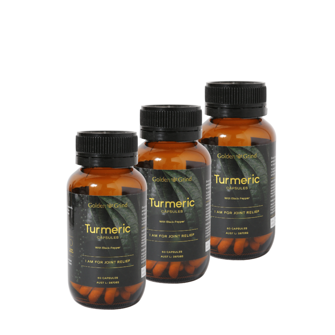 3 Pack Turmeric Joint Relief Capsules
